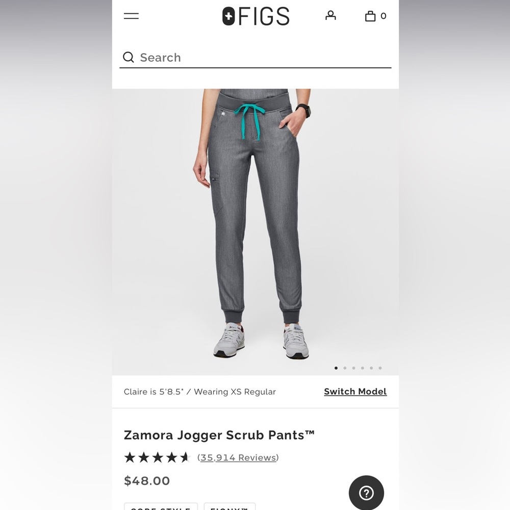 Zamora joggers, size 3XL petite, NWOT, color graphite
